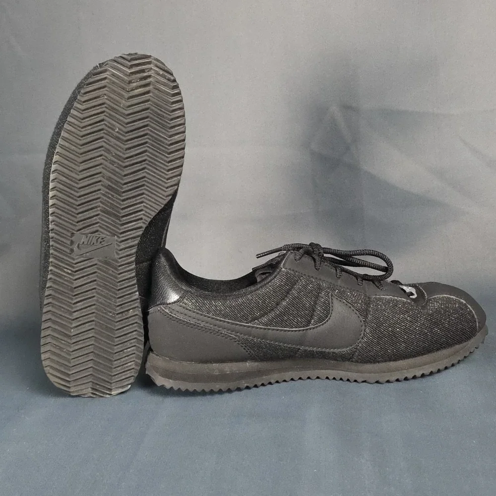 Nike Cortez Glitter Green And Black Youth Sneakers Size‎ 5Y AA3498-002